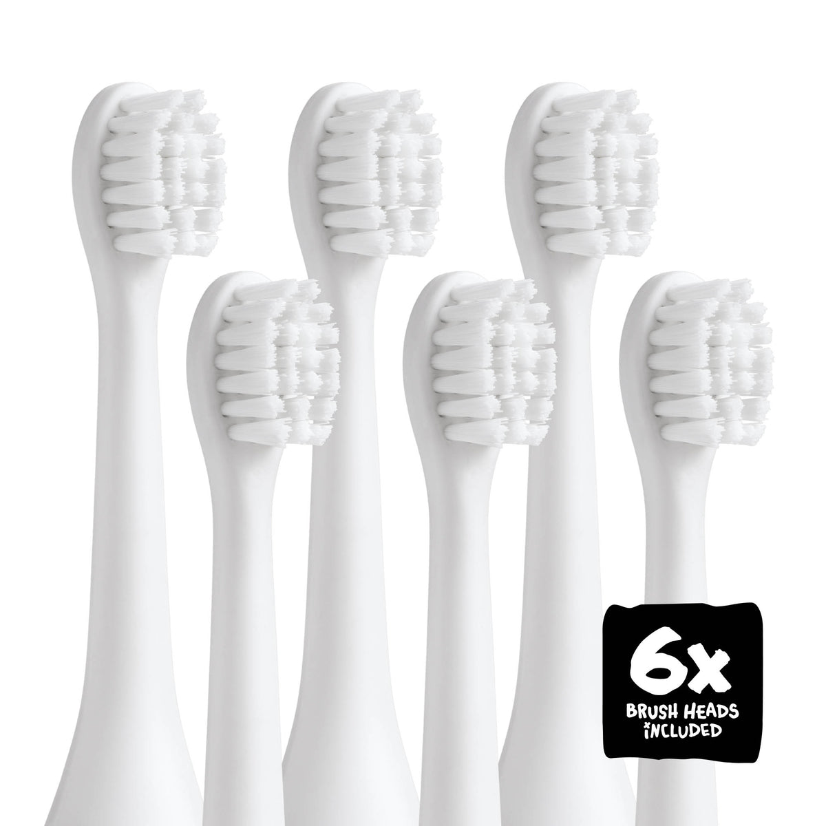 Made By Dentists Kids Electric Toothbrush Replacement Heads β 6 Heads (2x3) - Soft Bristles Brush Head for Gentle Care, 18 Months Supply