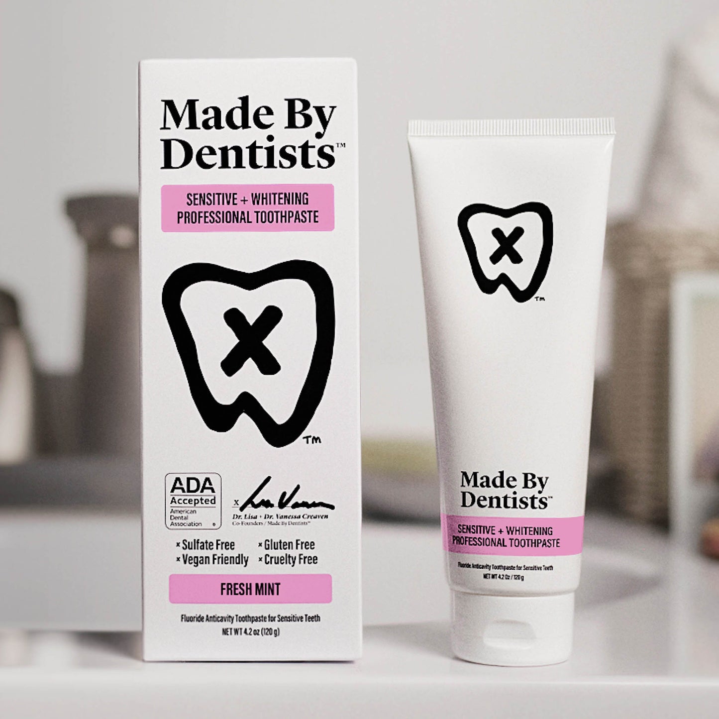 Sensitive + Whitening Professional Toothpaste X4 Bundle