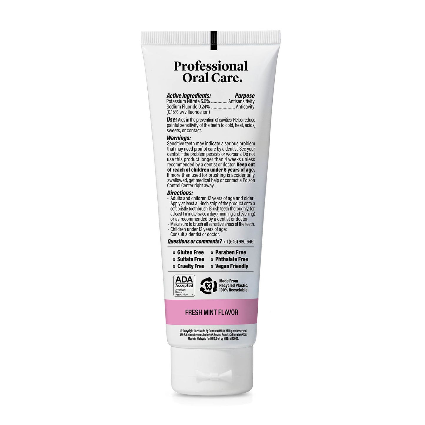 Sensitive + Whitening Professional Toothpaste X4 Bundle