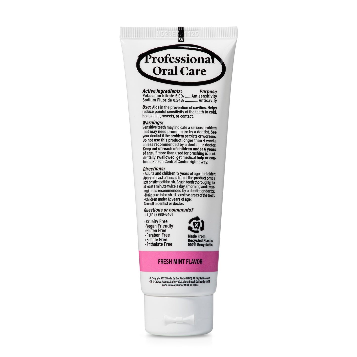 Sensitive + Whitening Professional Toothpaste