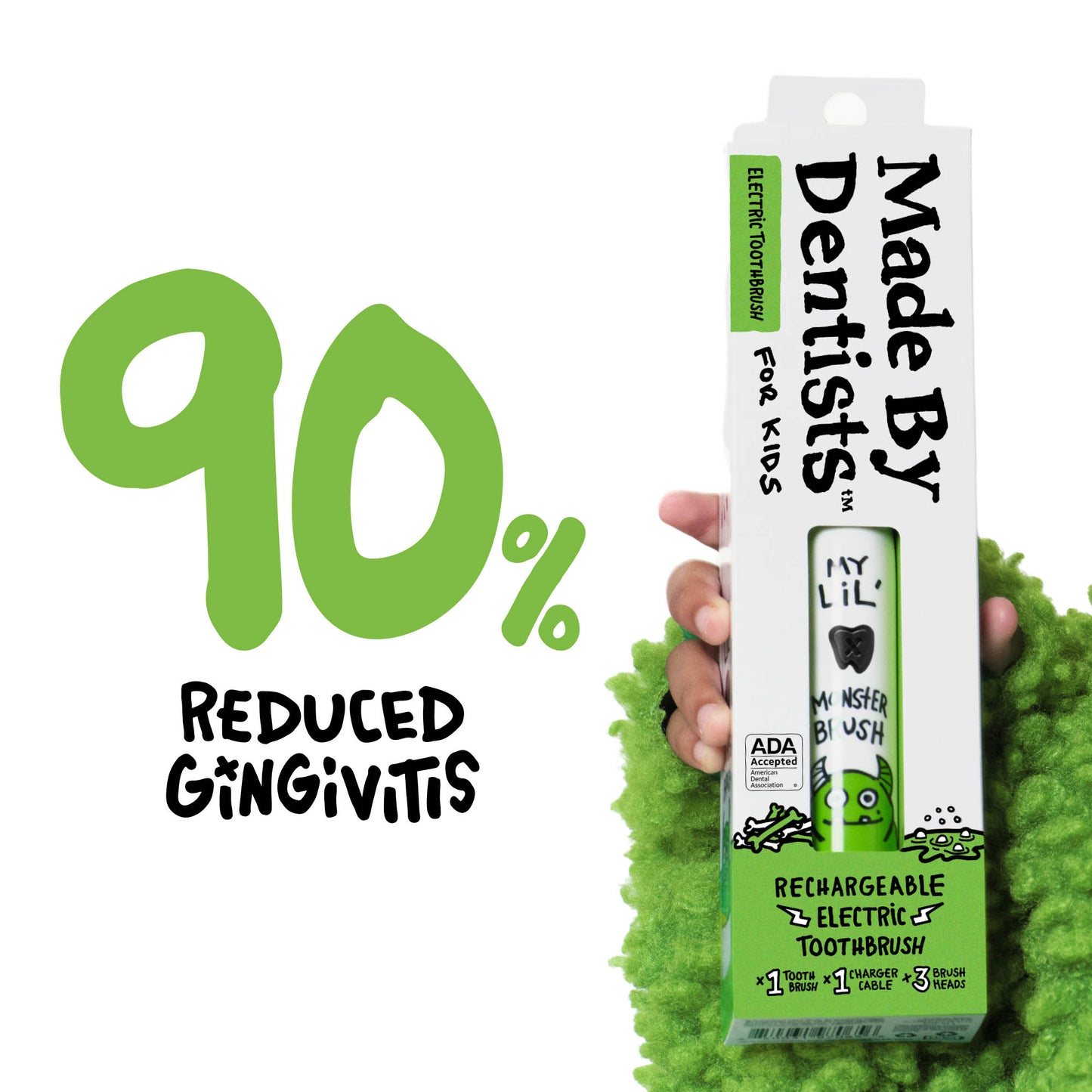 Monster Electric Toothbrush + 6 Heads