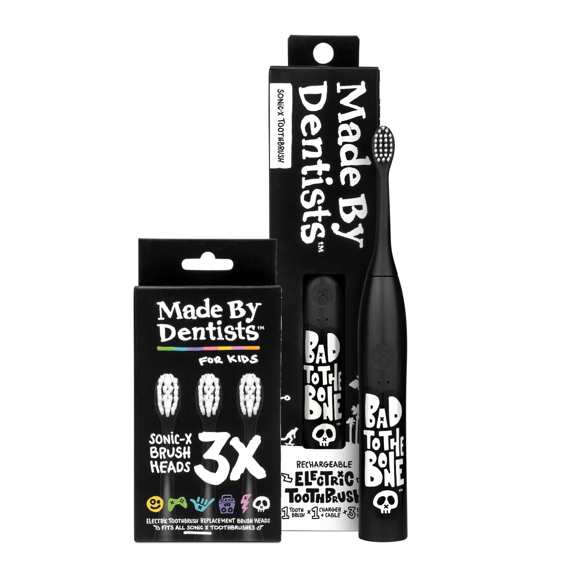 Sonic X “Bad To The Bone” Rechargeable Electric Toothbrush – Made