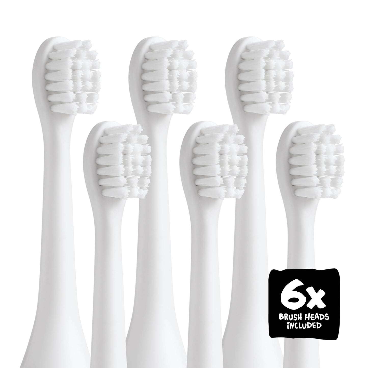 Made By Dentists Kids Electric Toothbrush Replacement Heads – 6 Heads (2x3) - Soft Bristles Brush Head for Gentle Care, 18 Months Supply