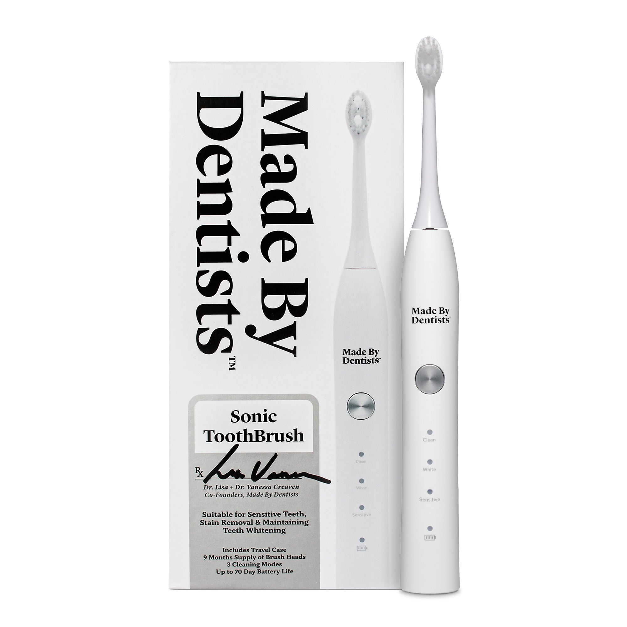 Sonic Toothbrush (White) – Made By Dentists