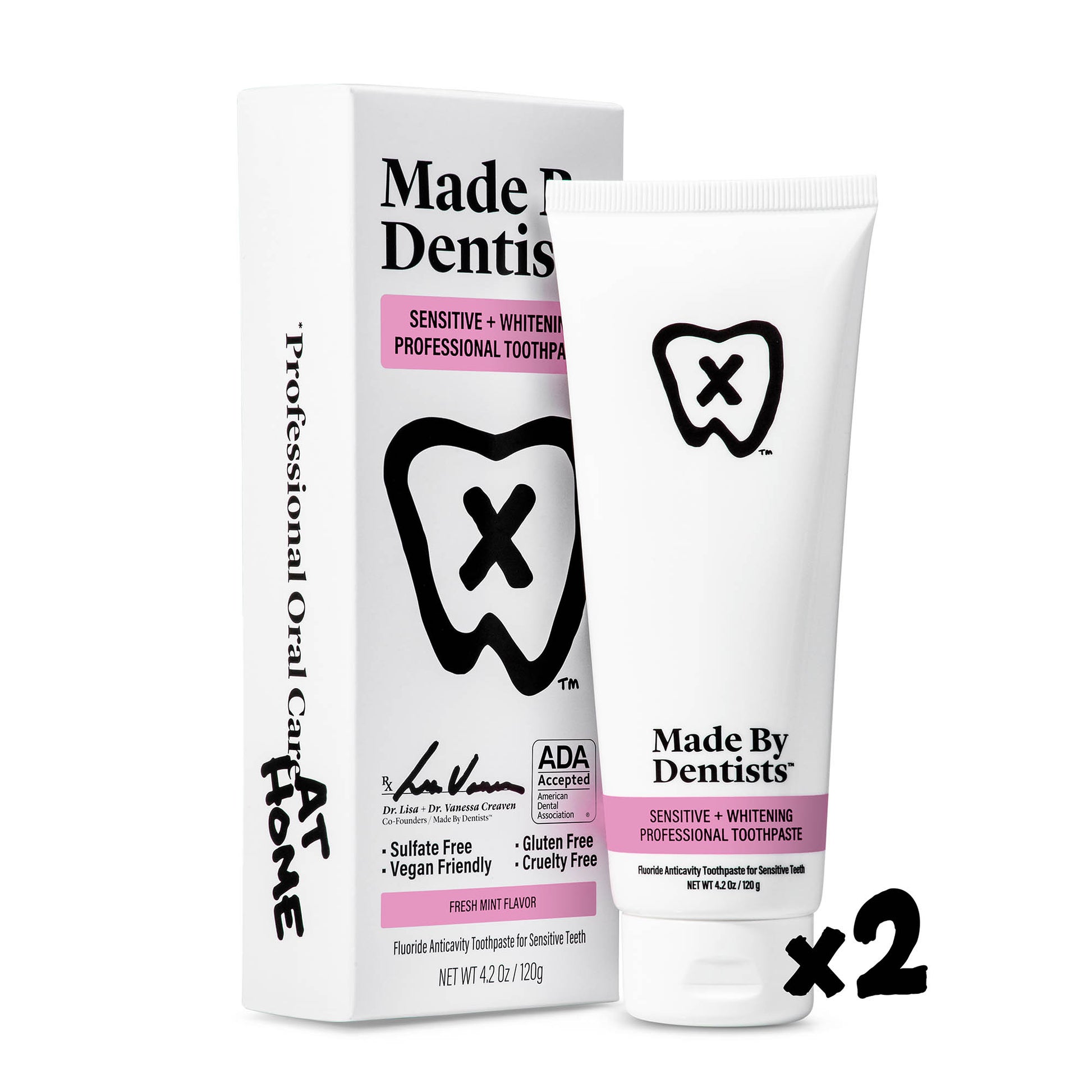 Made by Dentists sensitive + whitening professional toothpaste
