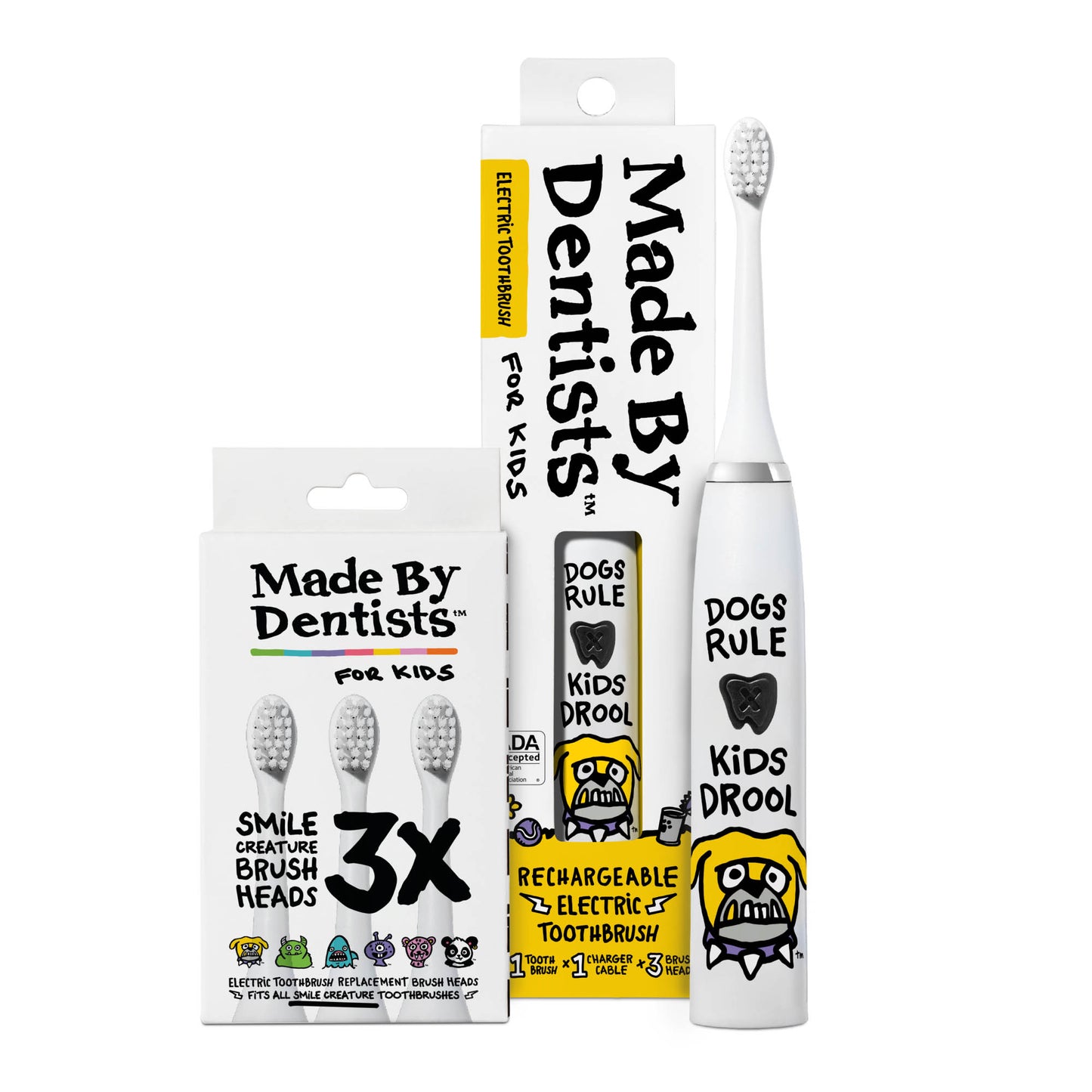 Bulldog Electric Toothbrush + 6 Brush Heads
