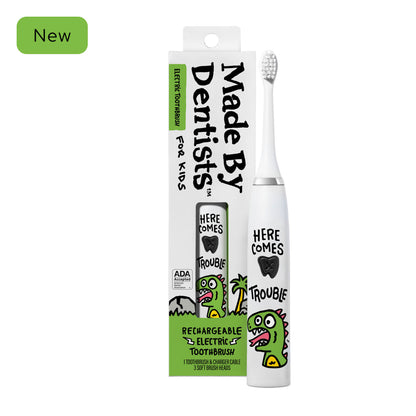 Dino Electric Toothbrush + 3 Brush Heads