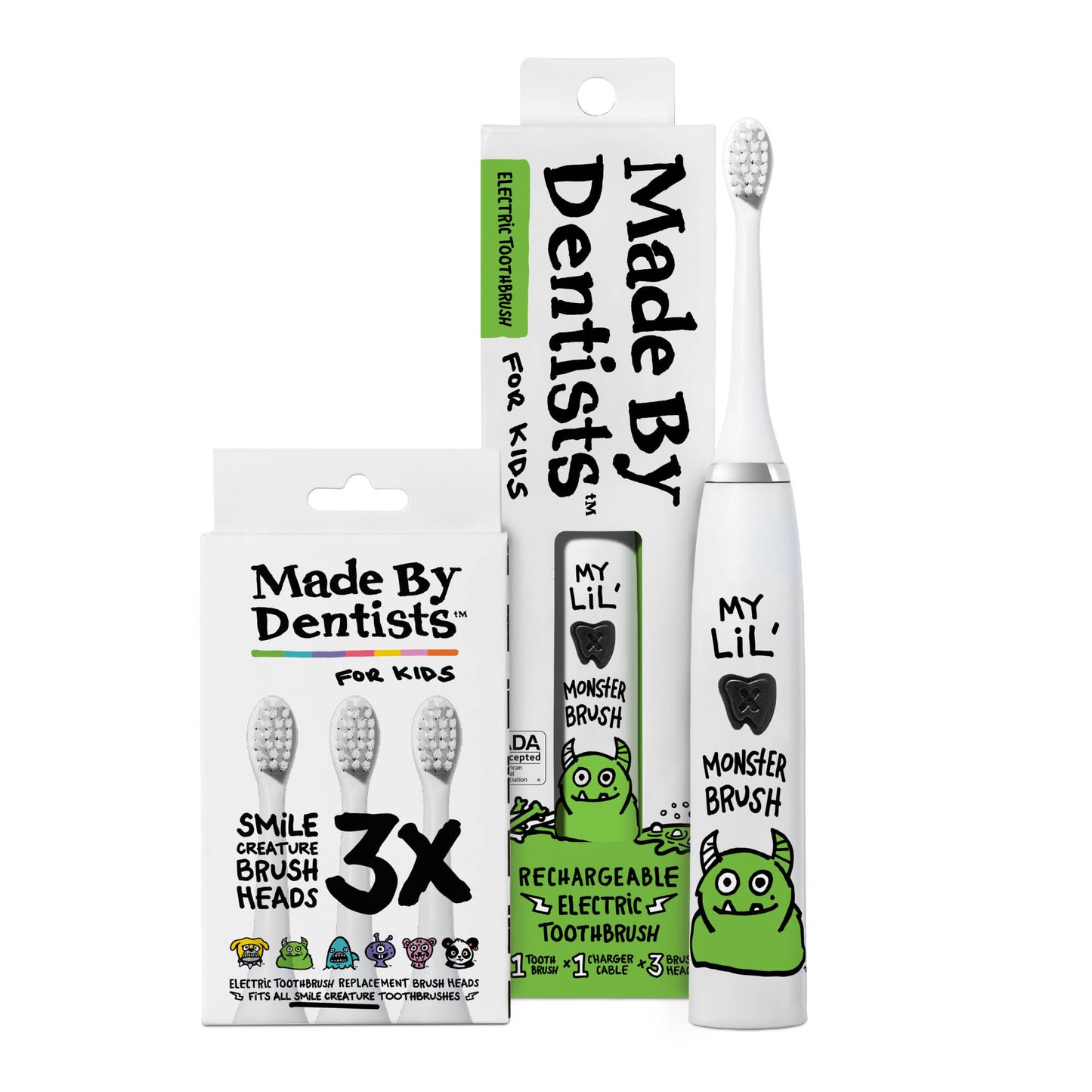 brush monsters augmented reality smart toothbrush Monster Electric Toothbrush + 6 Heads