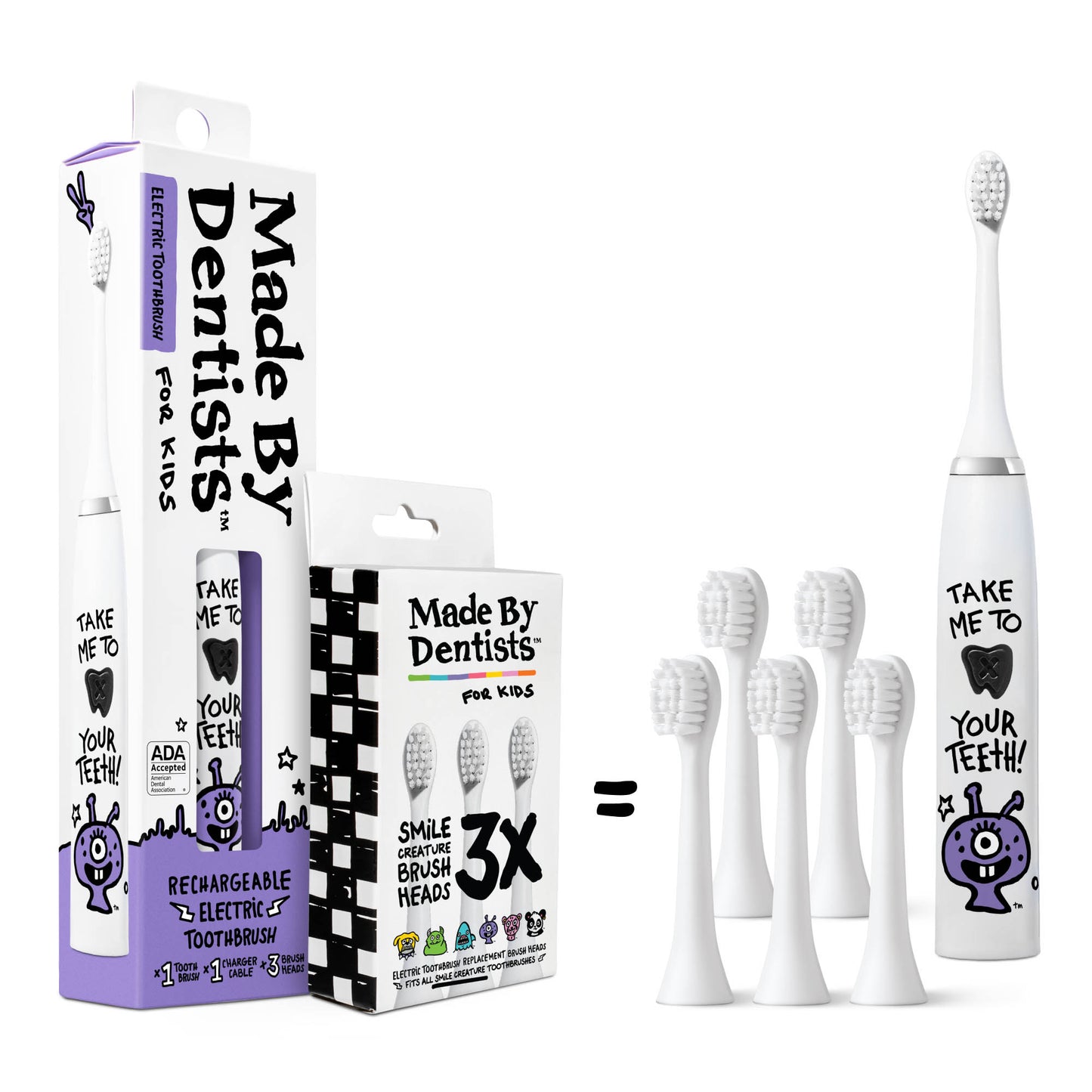 Alien Electric Toothbrush + 6 Brush Heads