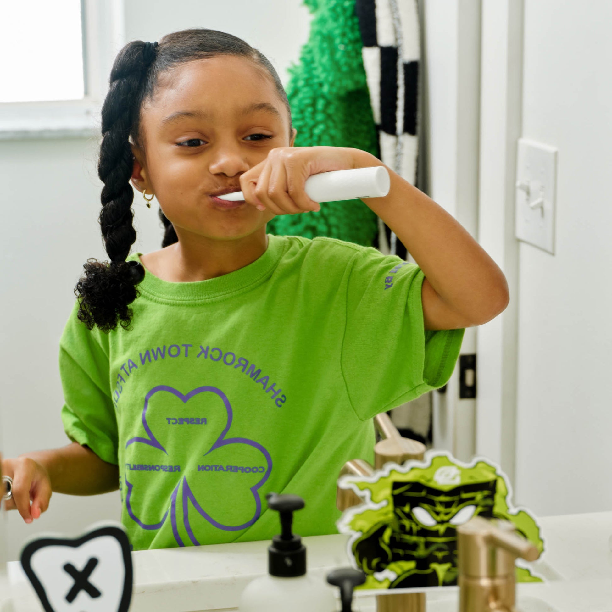 brush monsters augmented reality smart toothbrush Kids Rechargeable Electric Toothbrush