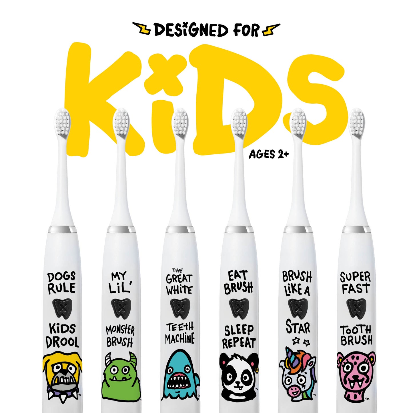Bulldog Electric Toothbrush + 6 Brush Heads