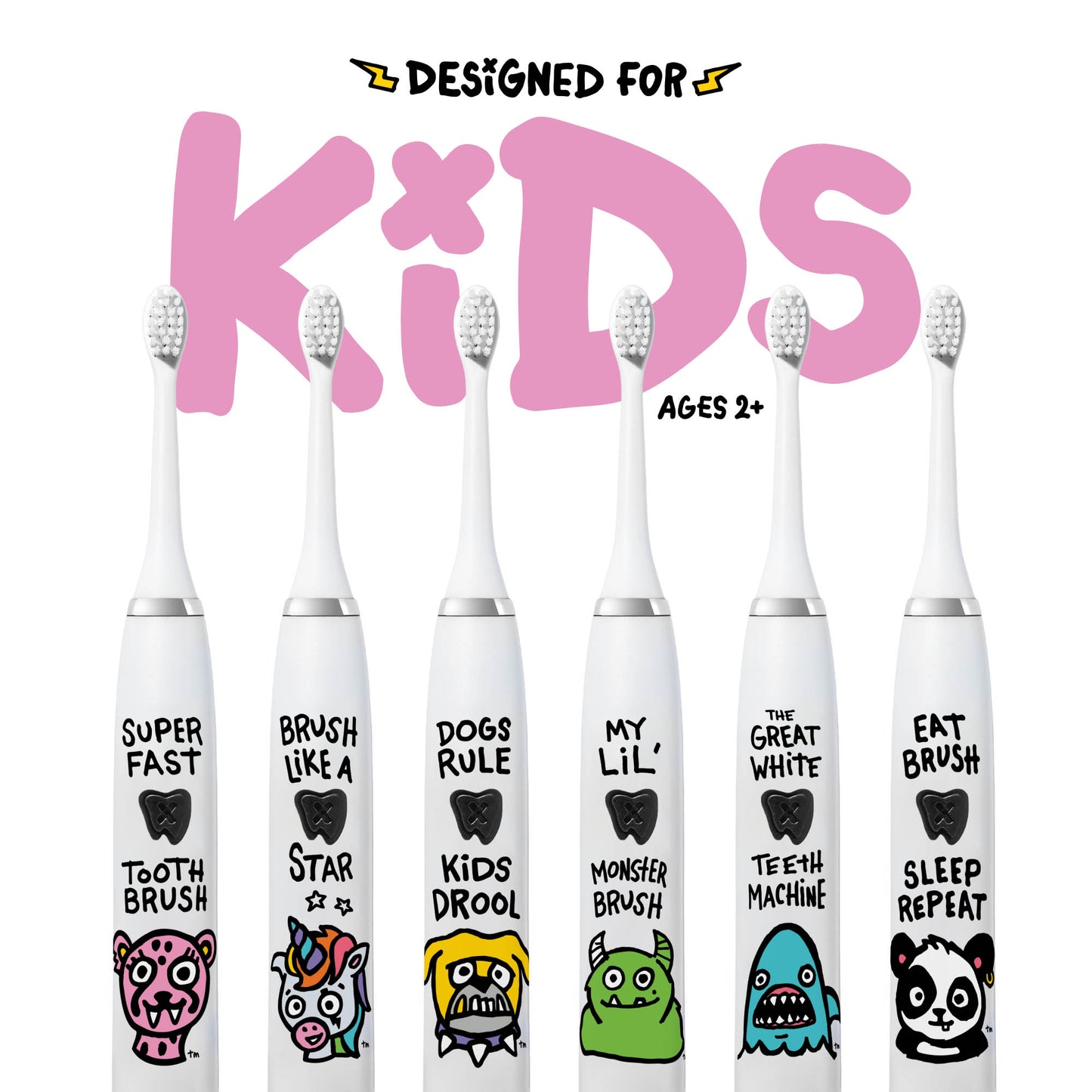 Cheetah Electric Toothbrush + 6 Brush Heads