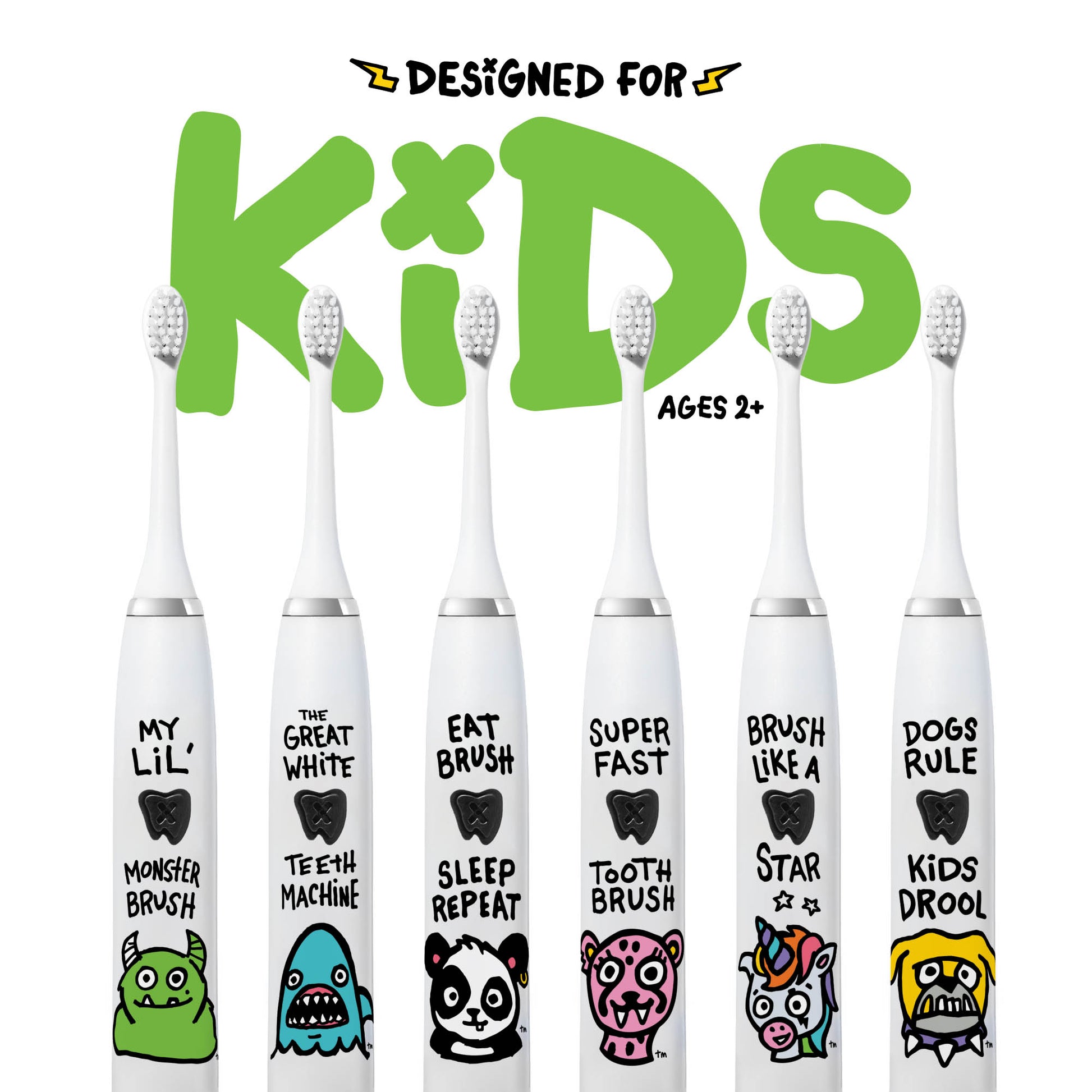 brush monsters augmented reality smart toothbrush Monster Electric Toothbrush + 6 Heads