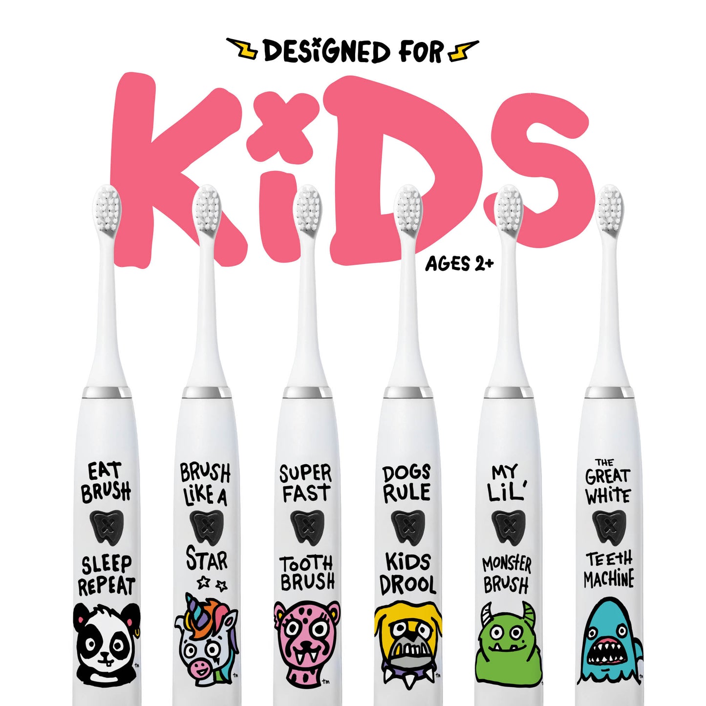 Panda Electric Toothbrush + 6 Brush Heads