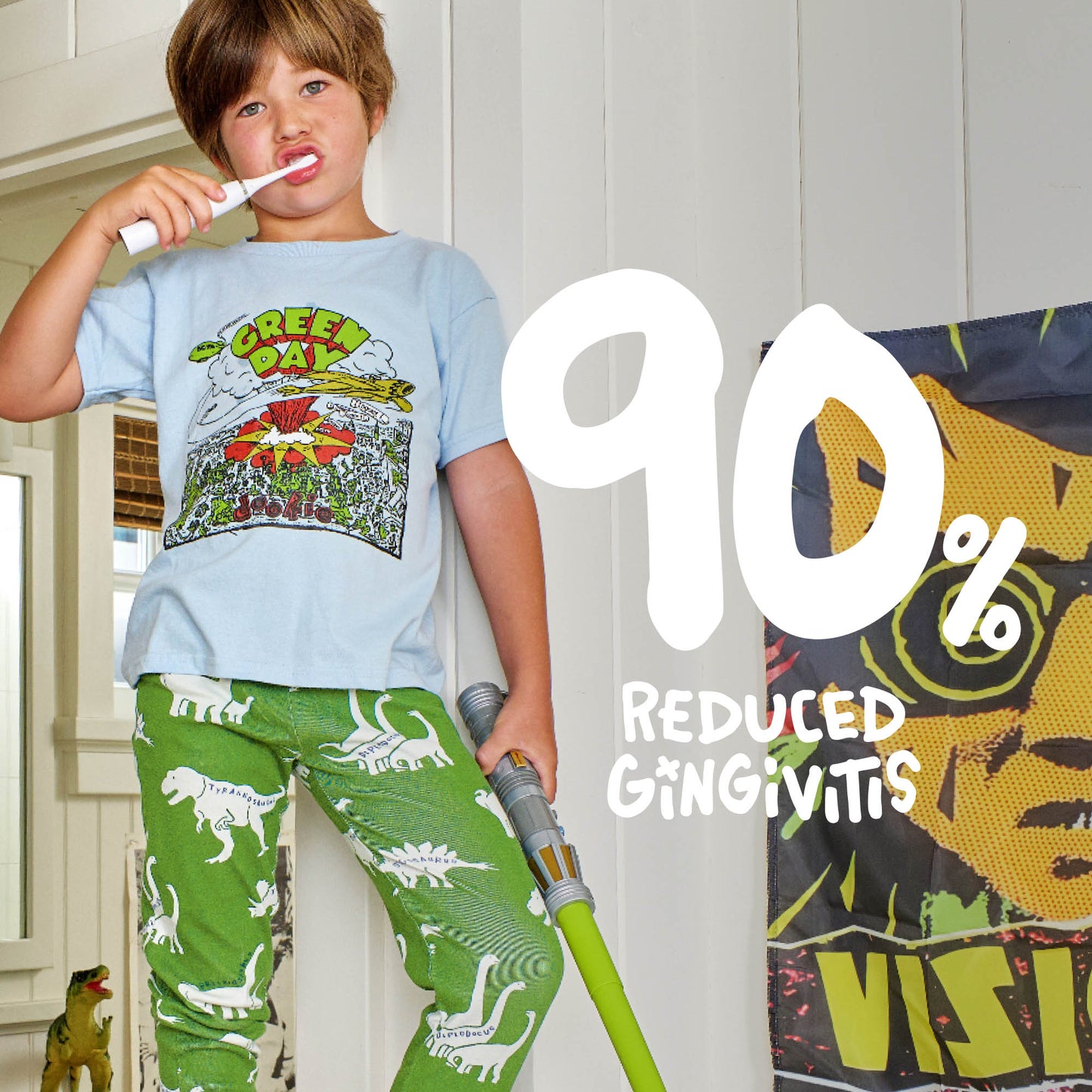 Dino Electric Toothbrush + 3 Brush Heads