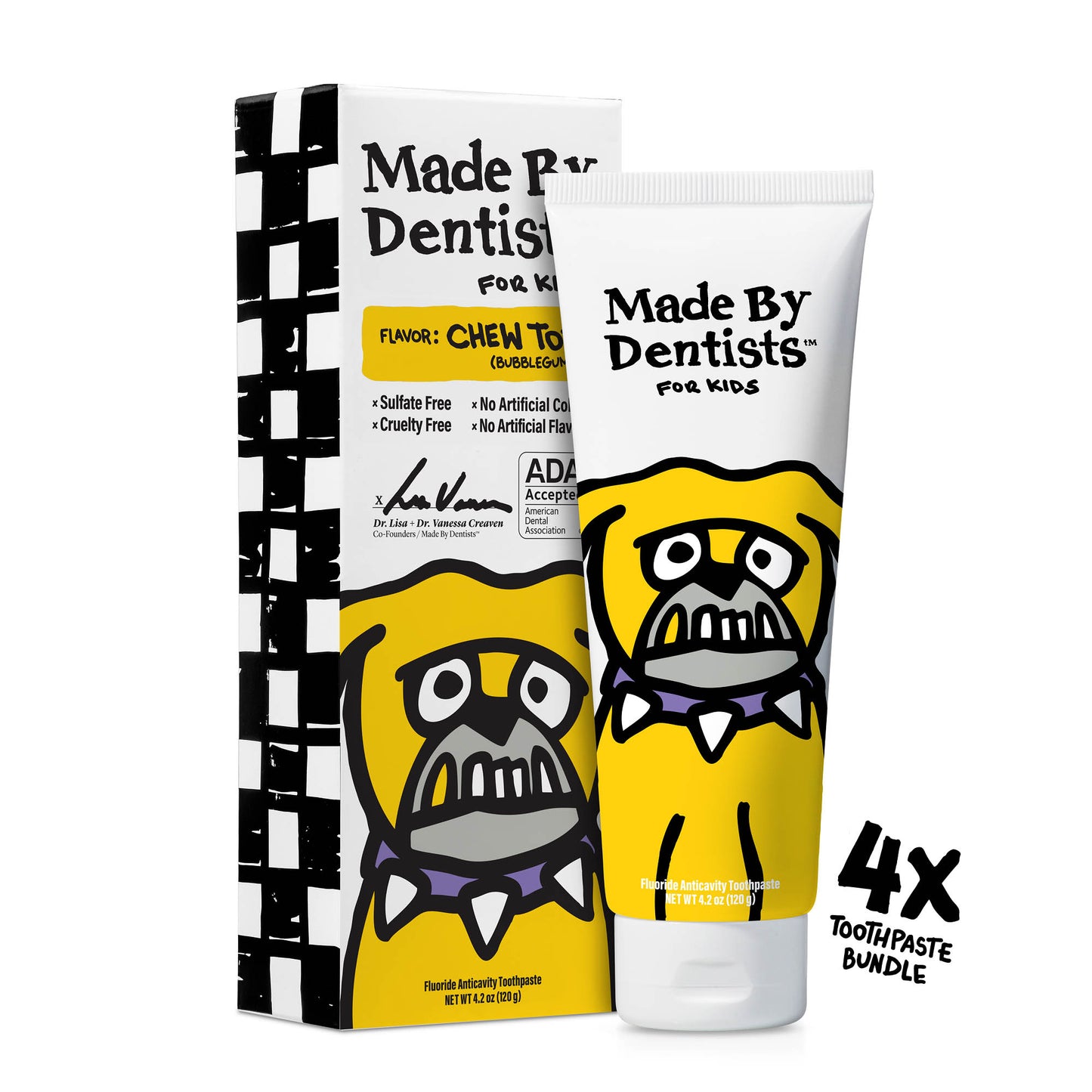 Bulldog Kids Toothpaste 4-Pack