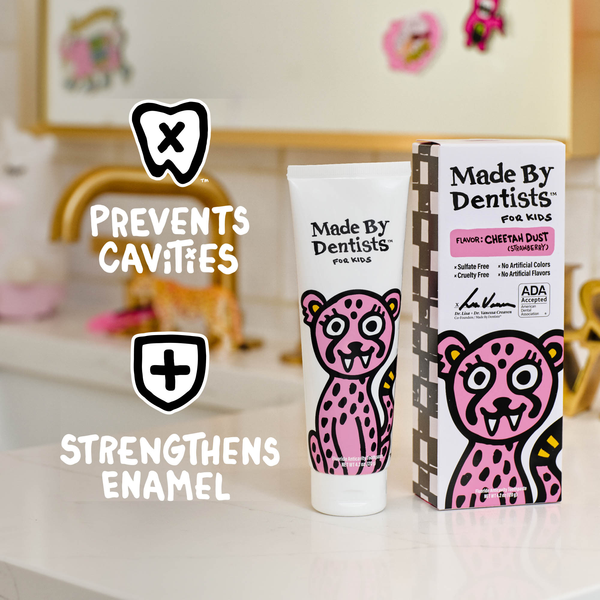 Cheetah Kids Toothpaste 4-Pack – Made By Dentists