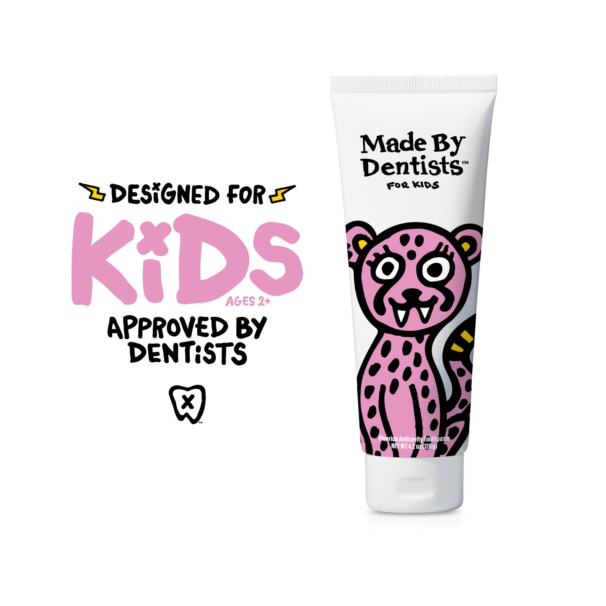 Cheetah Kids Toothpaste 4-Pack – Made By Dentists