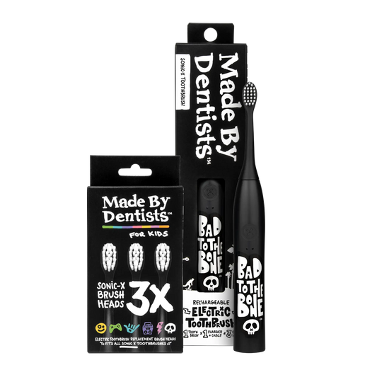 “Bad To The Bone” Electric Toothbrush + 6 Heads