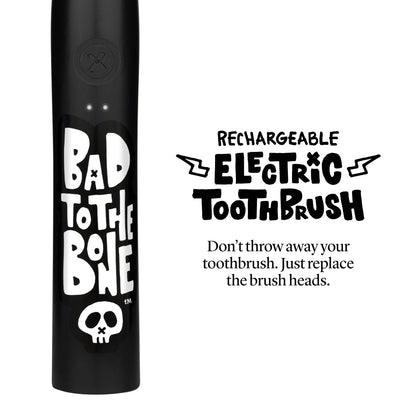 “Bad To The Bone” Electric Toothbrush + 6 Heads