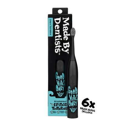 “Good Vibes Only” Electric Toothbrush + 6 Heads