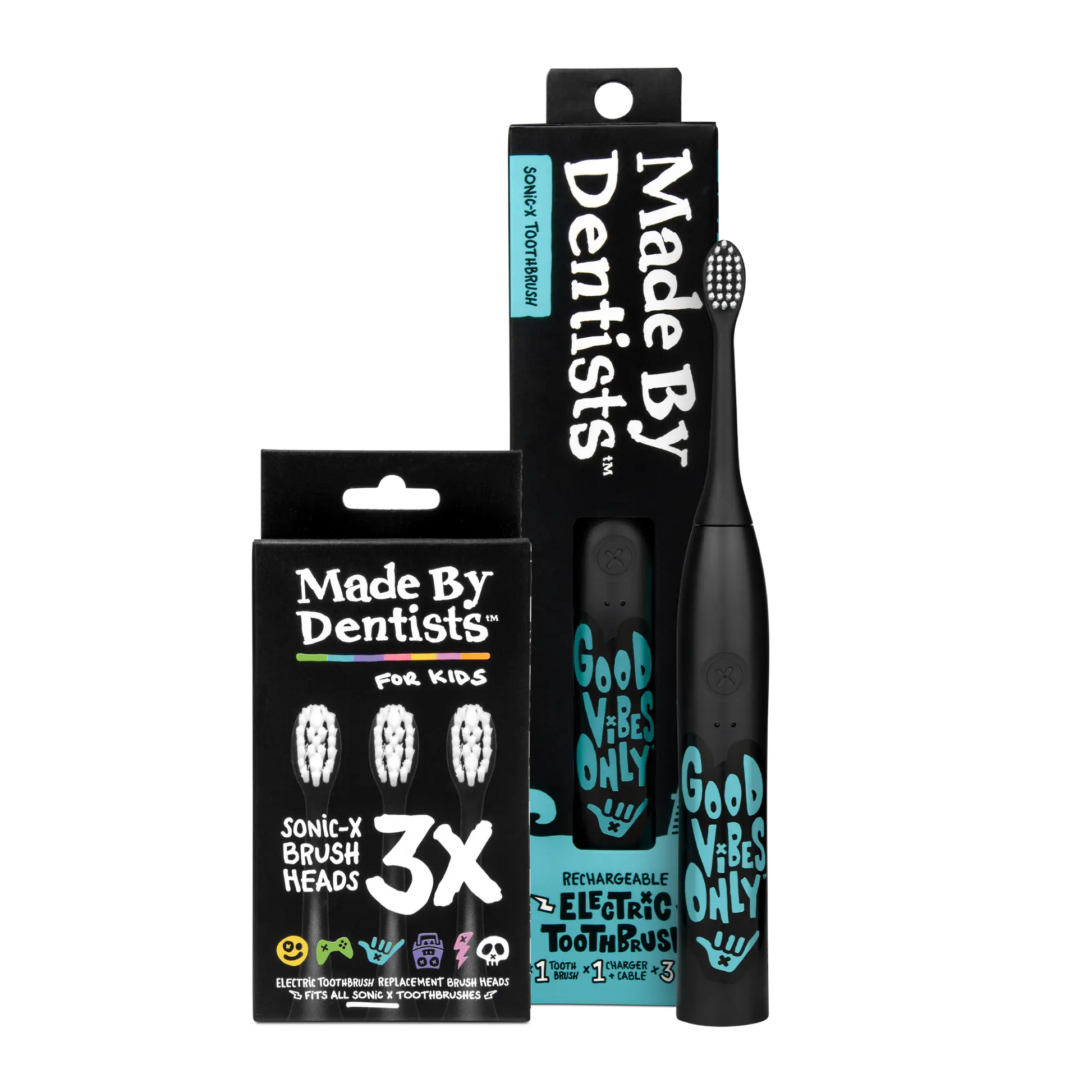 Sonic X “Good Vibes Only” Rechargeable Electric Toothbrush. – Made Sonic X “Good Vibes Only” Rechargeable Electric Toothbrush. – Made