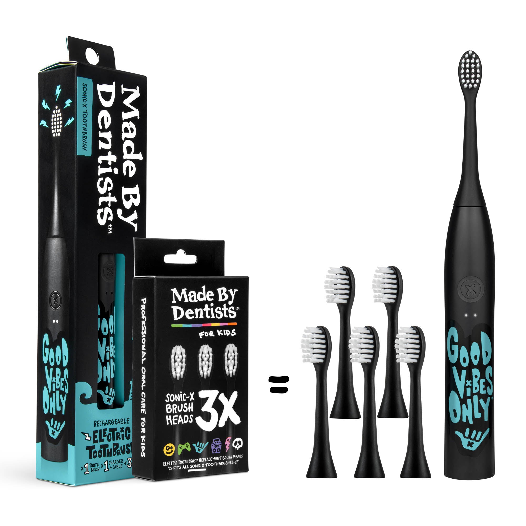 Sonic X “Good Vibes Only” Rechargeable Electric Toothbrush. – Made
