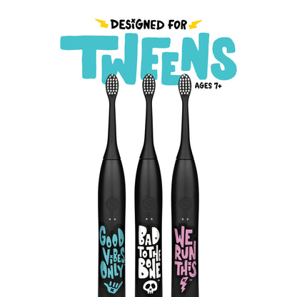 “Good Vibes Only” Electric Toothbrush + 6 Heads